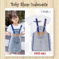 large PD614 Overall Rok Anak Import Pullover Anak Perempuan Putih